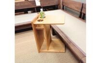 サイドテーブル ナイトテーブル 棚付き 収納 コの字 寝室 憩 アルダー 大川家具