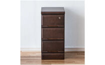 大川家具&nbsp;チェスト&nbsp;ミニ&nbsp;幅40cm&nbsp;引出し&nbsp;3段&nbsp;サイド&nbsp;収納&nbsp;ブラウン