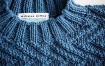 ≪春の海≫【気仙沼ニッティング】手編みセーター「エチュード」Sサイズ（女性標準サイズ）