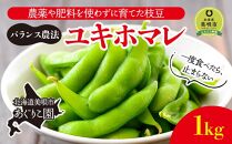 【バランス農法】農薬や肥料を使わずに育てた枝豆　ユキホマレ 1kg