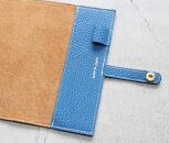 maf&nbsp;pinto&nbsp;(マフ&nbsp;ピント)&nbsp;手帳カバー＆ブックカバー&nbsp;フレッシュブルー&nbsp;ADRIA&nbsp;LINE&nbsp;レザー&nbsp;本革&nbsp;日本製