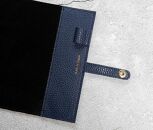 maf&nbsp;pinto&nbsp;(マフ&nbsp;ピント)&nbsp;手帳カバー＆ブックカバー&nbsp;ネイビー&nbsp;ADRIA&nbsp;LINE&nbsp;レザー&nbsp;本革&nbsp;日本製