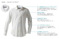 DJS-767 decollouomo メンズドレスシャツ 長袖（生地／オーヴァーチュア）モードタイプ ピュアホワイト／MLサイズ