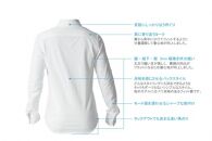 DJS-767 decollouomo メンズドレスシャツ 長袖（生地／オーヴァーチュア）モードタイプ ピュアホワイト／MLサイズ