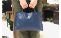 革職人が作った　本革トートバッグ　S　スムースネイビー