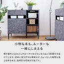 サイドボード&nbsp;90cm&nbsp;リード&nbsp;＜&nbsp;グレー×ブラック＞【モーブル】【大川家具】