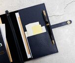 maf pinto (マフ ピント) 手帳カバー B6サイズ ネイビー ADRIA LINE レザー 本革 日本製