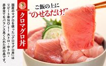 福岡市グルメ糸島海鮮堂の黒まぐろ食べ比べ4食セット