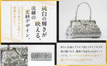 【光映工芸】京都発！特許高蒔絵技法による伝統工芸品 京金彩和装バッグ プラチナ箔≪イタリアサラサ柄≫［ 京都 老舗 かばん 高級 人気 おすすめ 金彩友禅 京金彩 金彩加工 和装 フォーマル お取り寄せ 通販 送料無料 ふるさと納税 ］