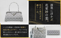 【光映工芸】京都発！特許高蒔絵技法による伝統工芸品 京金彩和装バッグ≪イタリアサラサ柄 黒≫［ 京都 老舗 かばん 高級 人気 おすすめ 金彩友禅 京金彩 金彩加工 和装 フォーマル お取り寄せ 通販 送料無料 ふるさと納税 ］