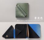 【takenaka kinsai】＼ wallet（バックスラッシュ・ウォレット）[本革・銀箔 ミニマル財布]