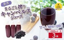 余市まるごと搾り キャンベルスジュース1000ml×3本 北海道産