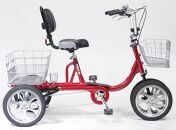 【レッド】シニアのための安心、安全四輪自転車エアロクークルM2