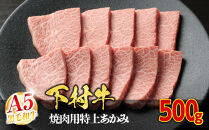 【定番】大府特産A5黒毛和牛下村牛焼肉用特上あかみ　500g