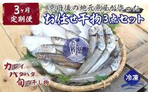 【干物セット 定期便・3ヶ月】リピーター人気！京丹後の地元魚屋が作ったお任せ干物セット（冷凍）日本海 旬の干物 定期便 3回 