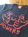鎌倉ブランドの老舗「KAMAKULAX」の定番オリジナルHUG POWER ! Tシャツ【ネイビー】Mサイズ