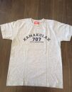 鎌倉ブランドの老舗「KAMAKULAX」の定番オリジナルALL LOGO Ｔシャツ【杢グレー】Mサイズ