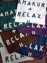 鎌倉ブランドの老舗「KAMAKULAX」の定番オリジナル RELAX Ｔシャツ【ネイビー】Lサイズ