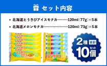 さくら食品  北海道産乳製品使用!とうきび・メロンアイスモナカ計10本セット