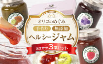 数量限定　オリゴのめぐみ手作り無添加ヘルシージャム（おまかせ3本セット・110g×3本）