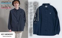 《0》【KEYMEMORY鎌倉】スナップボタンシャツ NAVY