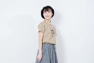 《1》【KEYMEMORY鎌倉】セーラー帽イラストTシャツ BEIGE