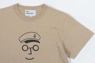 《1》【KEYMEMORY鎌倉】セーラー帽イラストTシャツ BEIGE