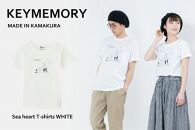 《0》【KEYMEMORY鎌倉】Sea heartイラストTシャツ WHITE