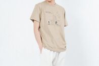 《0》【KEYMEMORY鎌倉】Sea heartイラストTシャツ BEIGE