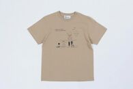 《1》【KEYMEMORY鎌倉】Sea heartイラストTシャツ BEIGE