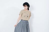 《2》【KEYMEMORY鎌倉】Sea heartイラストTシャツ BEIGE