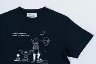 《2》【KEYMEMORY鎌倉】Sea heartイラストTシャツ NAVY