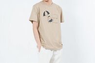《0》【KEYMEMORY鎌倉】GrenouilleイラストTシャツ BEIGE