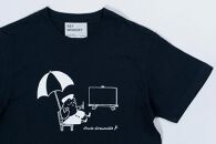 《0》【KEYMEMORY鎌倉】GrenouilleイラストTシャツ NAVY