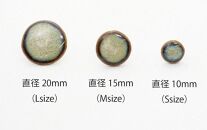 【美濃焼】黄緑むらタイルピアス（直径10mm）【ポイント交換専用】