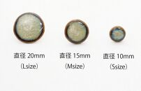 【美濃焼】黄緑むらタイルピアス（直径15mm）【ポイント交換専用】