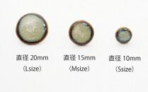 【美濃焼】黄緑むらタイルピアス（直径20mm）【ポイント交換専用】