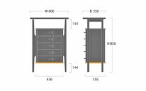 旭川家具　山室家具製作所　プロトNo.402リビングチェスト　ウォールナット_01523