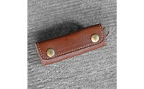 栃木レザー使用｜バッグの本革持ち手カバー 2個セット｜Handle cover｜チョコ｜minca（全7色）