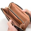 【全7色】栃木レザーのラウンドファスナー長財布 オイルレザー ハンドステッチ 滑らかな手触り/Round zip wallet 01/ブラック/minca　321【雑貨 ファッション 人気 おすすめ 送料無料】