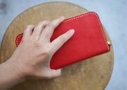 【全6色】栃木レザーのラウンドファスナー長財布 シュリンクタイプ ハンドステッチ ソフトな手触り/Round zip wallet 02/チョコ/minca　327【雑貨 ファッション 人気 おすすめ 送料無料】