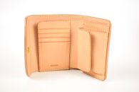 【minca】栃木レザーの三つ折り財布 ミドルサイズ ハンドステッチ滑らかな手触り/Middle wallet 01/ブラック　518【雑貨 ファッション 人気 おすすめ 送料無料】