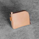栃木レザー使用｜やわらか本革Lジップミニ財布｜Lzip&nbsp;wallet&nbsp;small&nbsp;02｜タン｜minca（全7色）