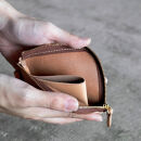 栃木レザー使用｜やわらか本革Lジップミニ財布｜Lzip&nbsp;wallet&nbsp;small&nbsp;02｜タン｜minca（全7色）