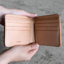 栃木レザー使用｜やわらか本革二つ折り財布｜Half&nbsp;wallet&nbsp;02｜レッド｜minca（全7色）