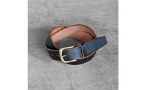 栃木レザー使用｜希少なハーネスレザー&nbsp;1枚革レザーベルト&nbsp;35mm幅｜HL-B02｜36インチ｜ブラック｜minca