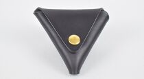 【minca】 栃木レザーの三角コインケース小 小銭入れ コンパクト 小さめ/Coin purse 01/ブラック　469【雑貨 ファッション 人気 おすすめ 送料無料】