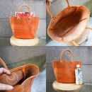 栃木レザー使用｜ソフトな手触り&nbsp;本革&nbsp;小さめトートバッグ｜Tote&nbsp;bag&nbsp;03&nbsp;S｜ブラック｜minca（全6色）