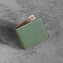 栃木レザー使用｜滑らか本革二つ折り財布｜Half wallet 01｜オリーブ｜minca（全7色）