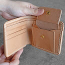 栃木レザー使用｜滑らか本革二つ折り財布｜Half&nbsp;wallet&nbsp;01C｜オリーブ｜minca（全7色）